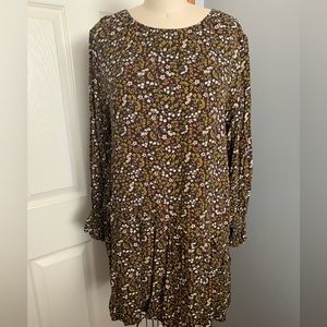 Rylee and Cru Brown Floral Mini Dress